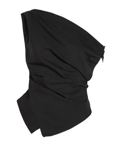 Rohe Asymmetric Off-the-shoulder Top In Black