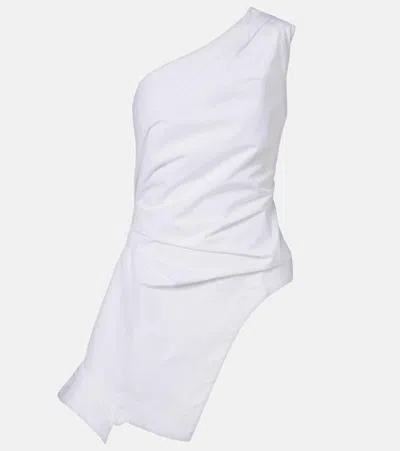 Rohe Róhe Asymmetric One-shoulder Cotton Poplin Top In White