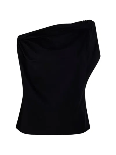 Rohe Asymmetric Sculptural Top In Black