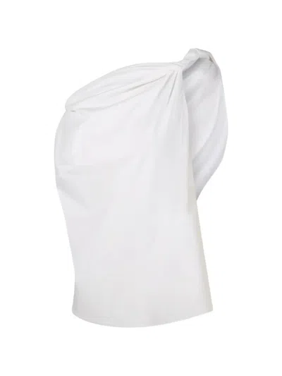 Rohe Asymmetric Sculptural Top In White