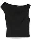 Rohe Black Sculptural Asymmetrical Top In Black