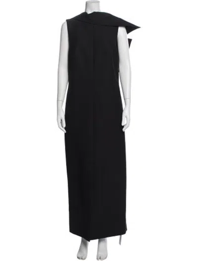 Pre-owned Rohe Asymmetrical Long Dress In Black