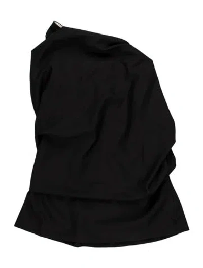 Pre-owned Rohe Asymmetrical Long Sleeve Top In Black