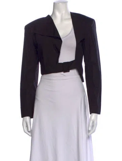 Pre-owned Rohe Asymmetrical Long Sleeve Top In Black