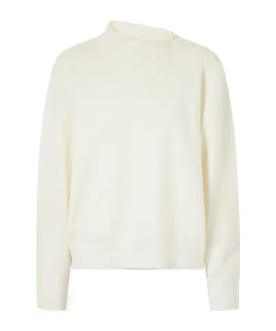 Rohe Asymmetric Merino Wool-blend Sweater In Neutral