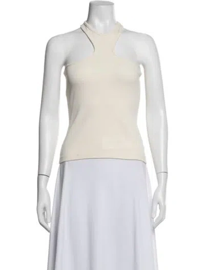 Pre-owned Rohe Asymmetrical Sleeveless Top In White