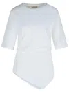 Rohe Asymmetrical White Organic Cotton Woven T-shirt