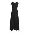 Rohe Silk-trimmed Wool-blend Gown In Black