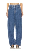 Rohe Baggy Fit Denim In Mid Denim Blue