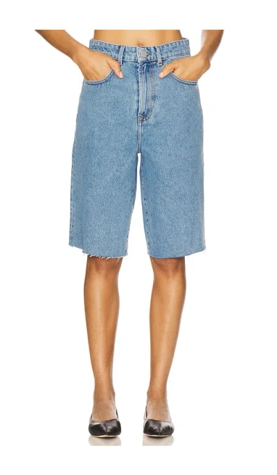 Rohe Baggy Fit Denim Shorts In Denim Blue