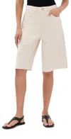 Rohe Baggy Fit Denim Shorts Ecru In Ecru