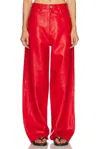 Rohe Lambskin Pants In Red