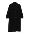 Rohe Band-collar Toggle Coat In Black