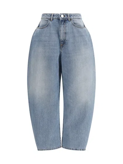 Rohe Barrel-leg Straight-fit Jeans In Blue