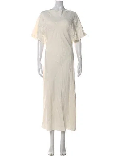 Pre-owned Rohe Bateau Neckline Long Dress In Neutral