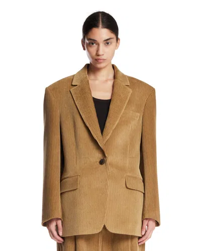 Rohe Beige Corduroy Oversized Blazer In Beige Beige   #ddbb8c