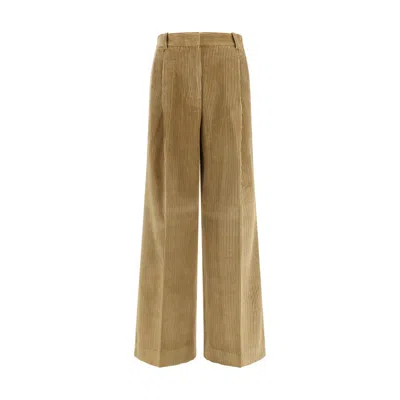 Rohe Beige Cotton Flared Pants In Brown