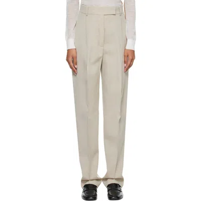 Rohe Single-pleat Straight-leg Trousers In Black