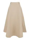 Rohe Voluminous Cotton Skirt In Beige