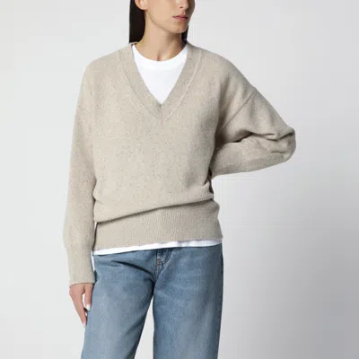 Rohe Beige Mélange Wool-blend Sweater