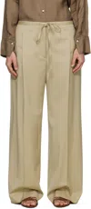 Rohe Relaxed Drawstring Trousers Beige In Multi