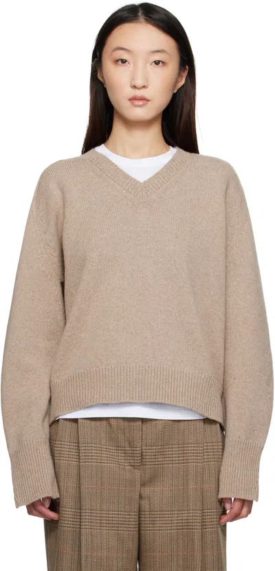Rohe Beige Sleeve Wrap Sweater