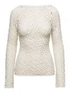 Rohe Beige Sweater With Boat Neckline In Cotton Blend Woman
