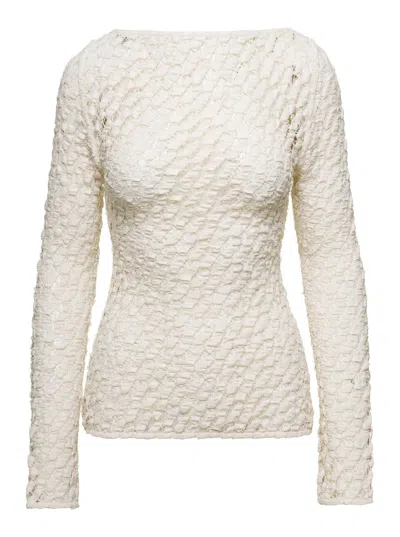 Rohe Beige Sweater With Boat Neckline In Cotton Blend Woman