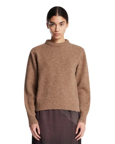 Rohe Beige Wool Crewneck Sweater In Beige Beige   #ddbb8c