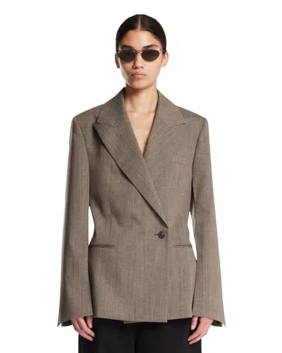 Rohe Beige Wool Hourglass Blazer In Beige Beige   #ddbb8c