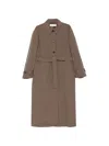 Rohe Checked Belted Coat In Brown