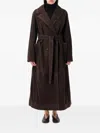 Rohe Belted Suede Coat In Brown