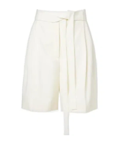 Rohe Belted Virgin Wool Bermuda Shorts In White