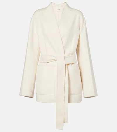 Rohe Róhe Belted Wool Jacket In White