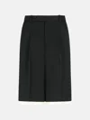 Rohe Bermuda Shorts In Black Virgin Wool Blend
