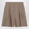 Rohe Bermuda Shorts In Khaki Linen Blend
