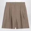 Rohe Bermuda Shorts In Khaki Linen Blend