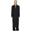 Rohe Black Double Breasted Tailored Coat In Multi