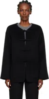 Rohe Black Double-faced Wool Jacket In Black