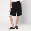 Rohe Black Double-layer Bermuda Shorts In Black