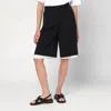 Rohe Black Double-layer Bermuda Shorts In Black
