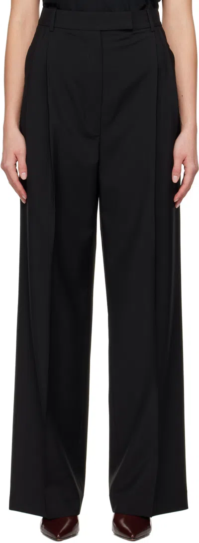 Rohe Black High-waist Tailored Trousers In 001_308 Black