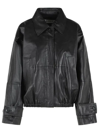 ROHE BLACK LEATHER JACKET