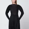 Rohe Black Pleated Sculptural Top In Black
