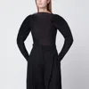 Rohe Black Pleated Sculptural Top In Black