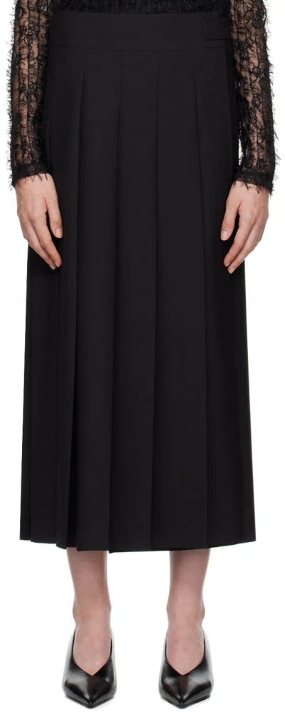 Rohe Pleated Wrap Skirt In Black