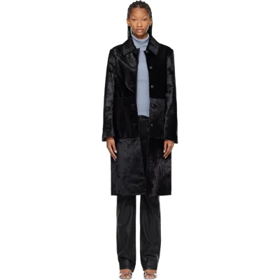 Rohe Black Pony Hair Coat