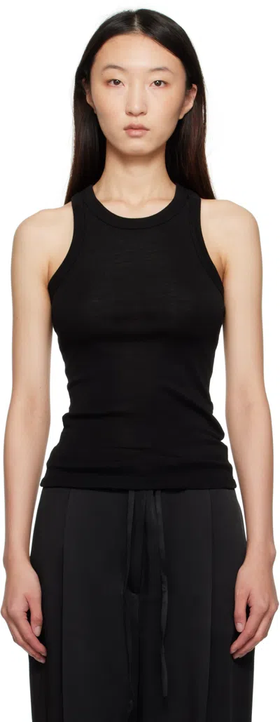 Rohe Black Racerback Merino Jersey Tank Top