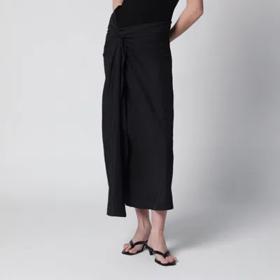 Rohe Róhe Black Sarong-effect Skirt