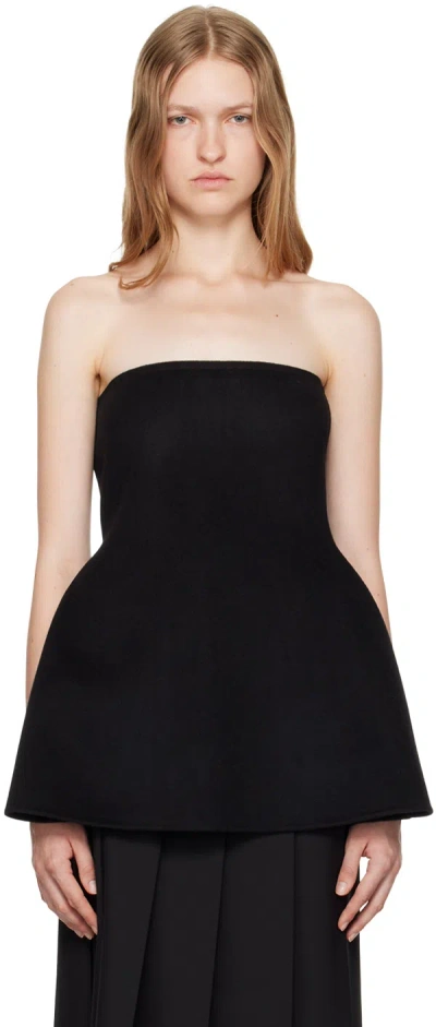 Rohe Black Sculptural Bustier In 001 Black